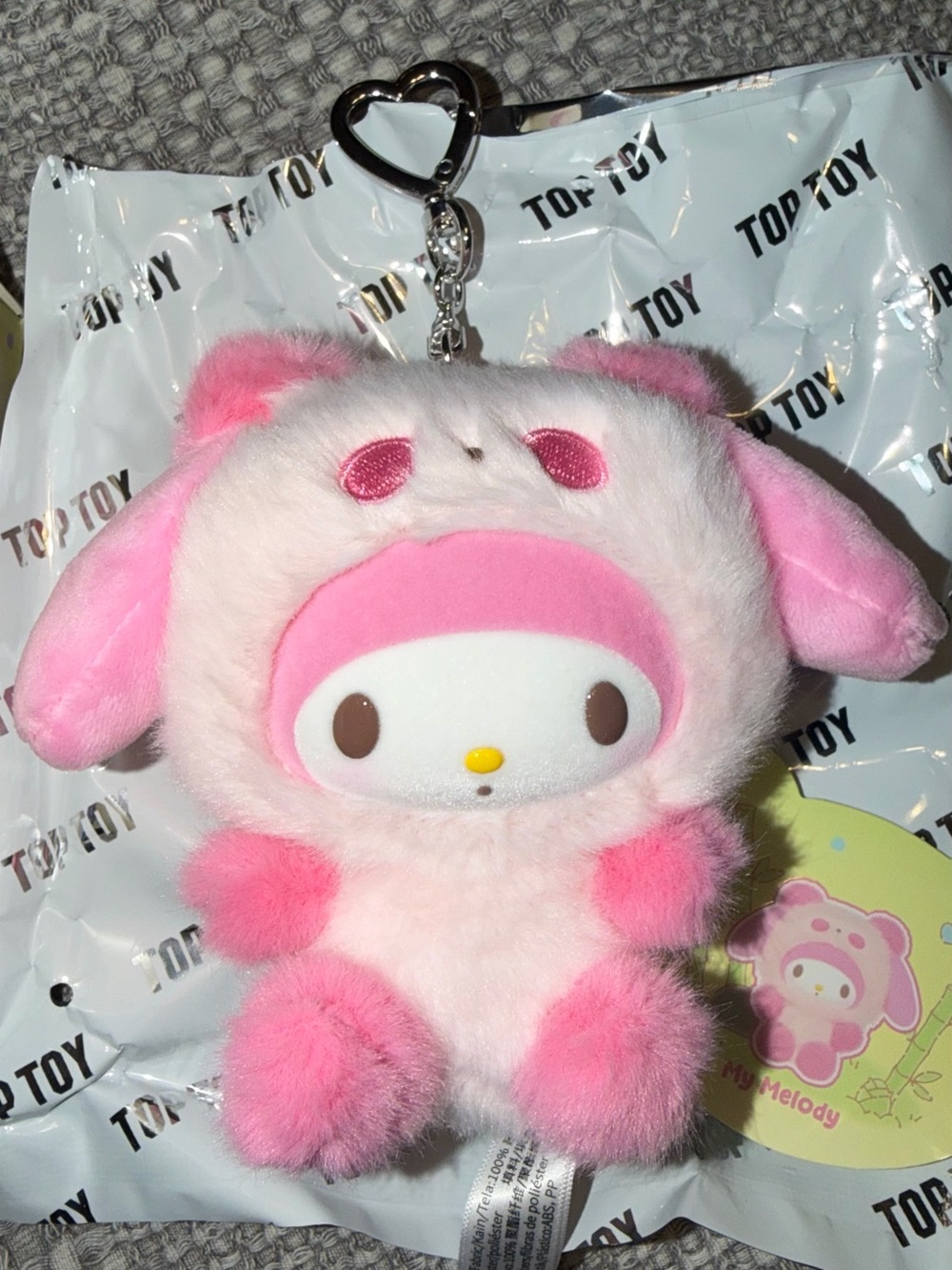 Sanrio Colorful Panda Series Plush Pendant- My Melody